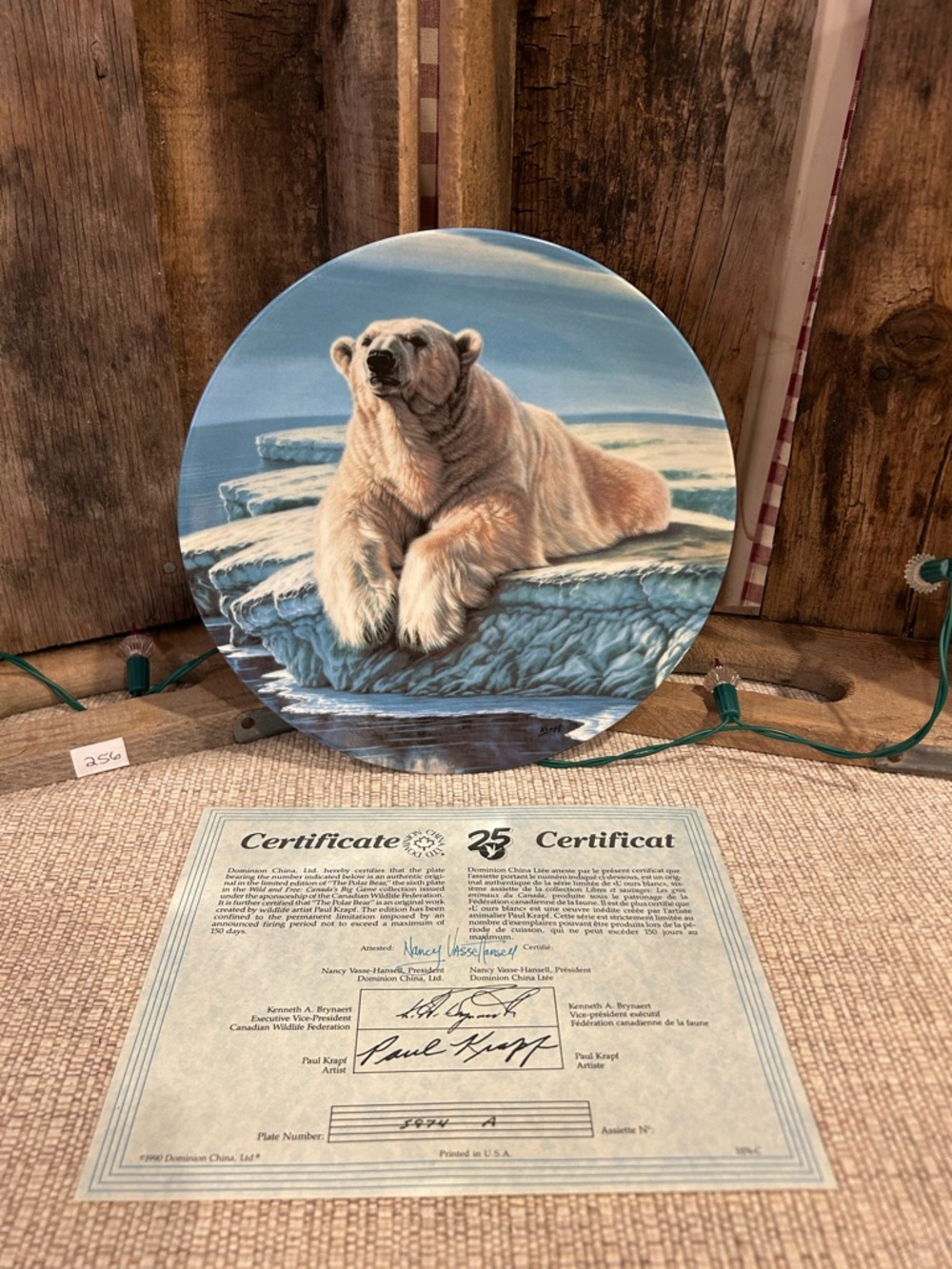 Vintage 1990 "The Polar Bear" Wild and Free Canada's Big Game Collector's Plate